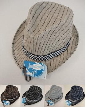 Child's Fedora Hat-Pinstripes - Assorted colors